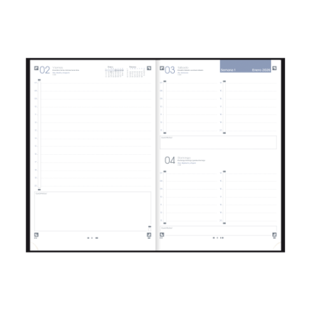 31198-AGENDA 2026 MINIMAL A5 15X21CM DIA PAGINA COLOR NEGRO OXFORD 400201722