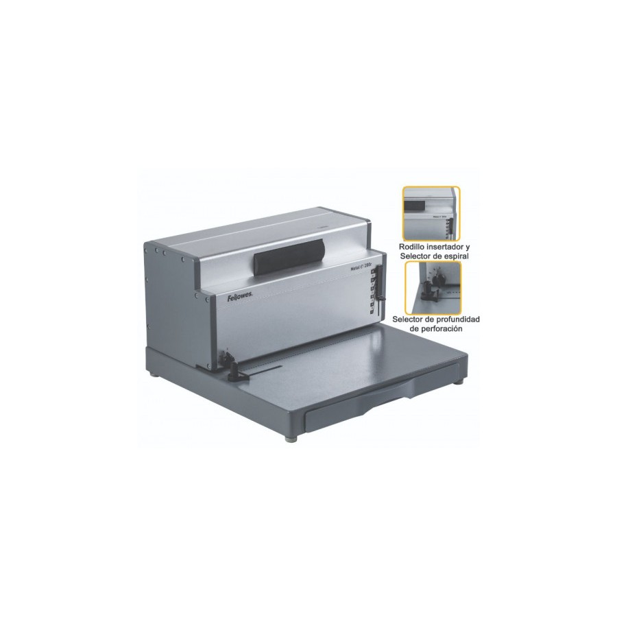 312-ENCUADERNADORA ESPIRAL METALICA 200ER FELLOWES 0037702