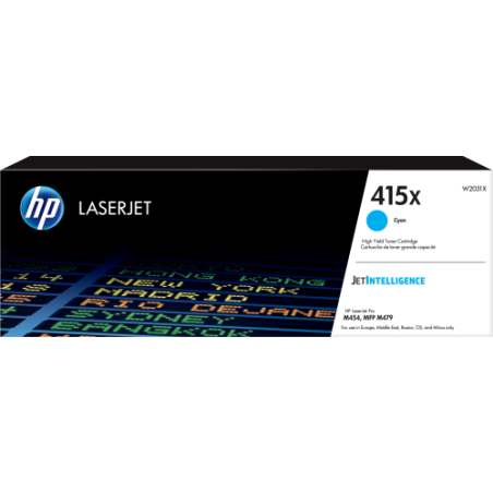3122-HP Cartucho de toner Original LaserJet 415X cian de alta capacidad