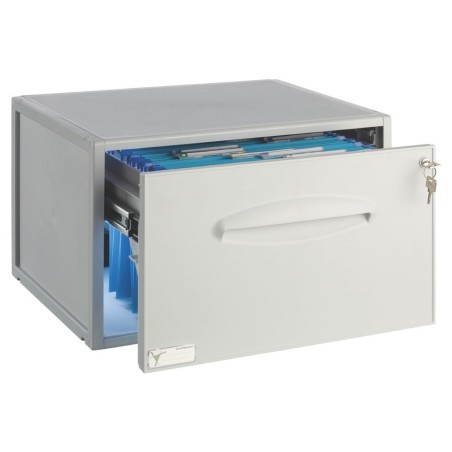 31268-MODULO ARCHISYSTEM PARA CARPETAS COLGANTES DIN A4 Y FOLIO 356X474X303 MM GRIS ARCHIVO 2000 8301C GS