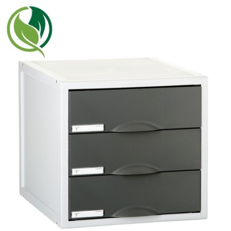 31269-MODULO ARCHISYSTEM DE 3 CAJONES 356X316X303 MM GRAFITO ARCHIVO 2000 8403C GF