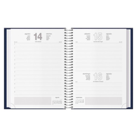 31289-AGENDA 2026 SEGOVIA ESPIRAL DIA PAGINA 14 X 20 CM. COLOR AZUL DOHE 12733 - 26