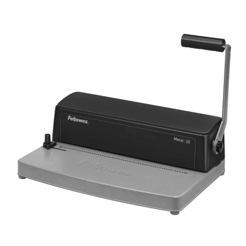 313-Fellowes Metal 25 Click binding machine 450 hojas Negro, Gris