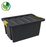 31343-CAJA SOSTENIBLE DE ALMACENAJE CON TAPA Y RUEDAS 55 LITROS 43X63X30CM PP NEGRO ARCHIVO 2000 CP1481055 NE