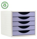 31378-MODULO ECOGREEN 5 CAJONES 100% RECICLADO Y RECICLABLE DIN A4 FOLIO Y SUBCARPETA MEDIDAS: 340X270X260 MM CARCASA GR