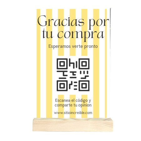 31685-EXPOSITOR SOBREMESA DOBLE CARA A6 VERTICAL CON BASE DE MADERA 30x105x170MM A6 ARCHIVO 2000 15906M1 CS TP