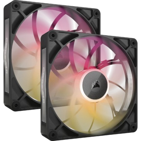 31765-Corsair iCUE LINK RX140 MAX RGB Carcasa del ordenador Ventilador 14 cm Negro 2 pieza(s)