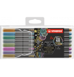 ESTUCHE 8 UNIDADES ROTULADOR PEN 68 COLORES METALLIC PUNTA 1,4 MM STABILO 6808/8-11