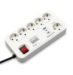 31889-Salicru SPS SAFE MASTER+ Blanco 6 salidas AC 230 V 1,4 m