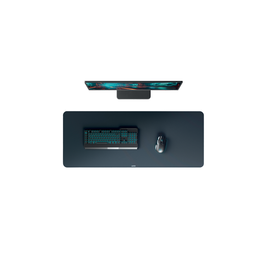 31914-ALFOMBRILLA DE SOBREMESA XL 100 X 40 CM, GRIS TERCIOPELO LEITZ 53840089