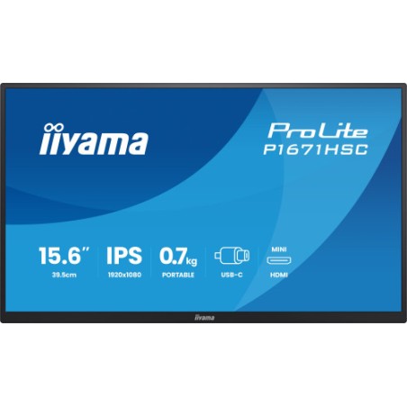 MONITOR IIYAMA IPS, PORTABLE, 2X C (VIDEO), 1XMHDMI