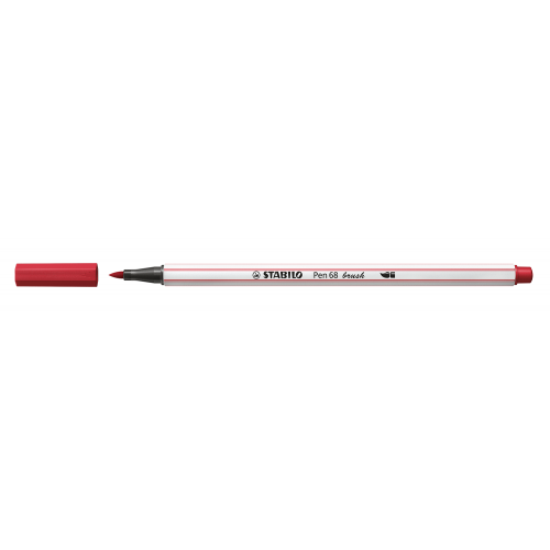 3204-ROTULADOR PUNTA FIBRA PINCEL PEN 68 BRUSH ROJO OSCURO STABILO 568/50