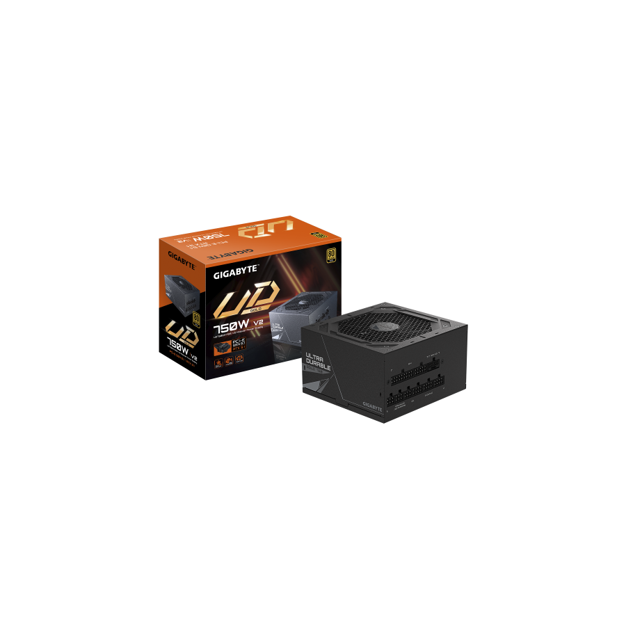 32070-GIGABYTE UD750GM PG5 V2 Fuente de Alimentacion - PCIe Gen 5.1, 80 PLUS Gold, Diseno completamente modular, Ventila