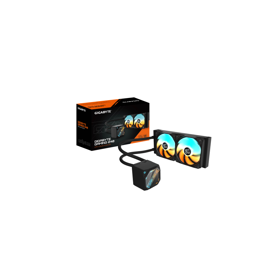 32078-GIGABYTE GAMING 240 Refrigeracion Liquida para CPU - 2x120mm Ventiladores ARGB, mecanismo de enclavamiento desliza