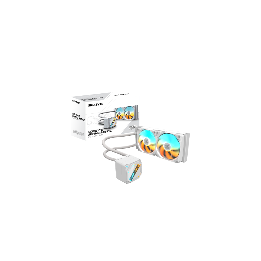 32080-GIGABYTE GAMING 240 ICE Refrigeracion Liquida para CPU - 2x120mm Ventiladores ARGB, mecanismo de enclavamiento des
