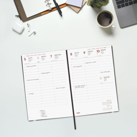 32115-AGENDA 2026 DYNAMIC MARA Y10 140X204MM SEMANA VISTA VERTICAL NEGRO FINOCAM 621126026