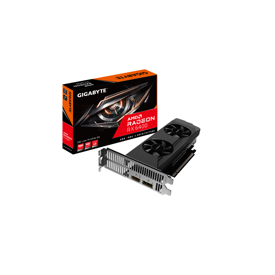 32136-Gigabyte Radeon RX 6400 D6 LOW AMD 4 GB GDDR6