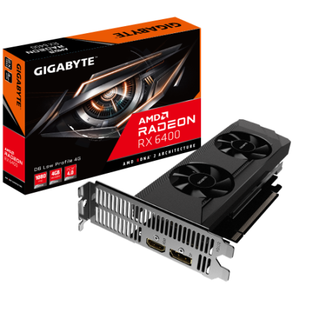 32136-Gigabyte Radeon RX 6400 D6 LOW AMD 4 GB GDDR6