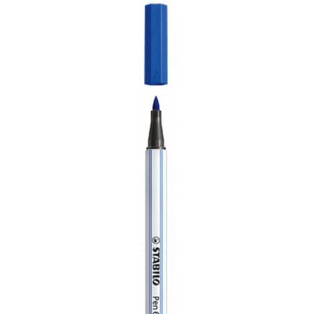 3214-ROTULADOR PUNTA FIBRA PINCEL PEN 68 BRUSH AZUL STABILO 568/32