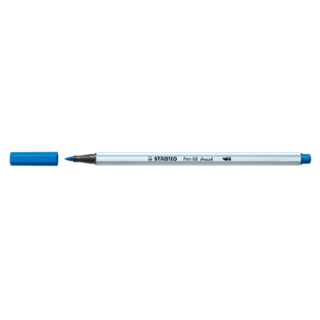 3216-ROTULADOR PUNTA FIBRA PINCEL PEN 68 BRUSH AZUL OSCURO STABILO 568/41
