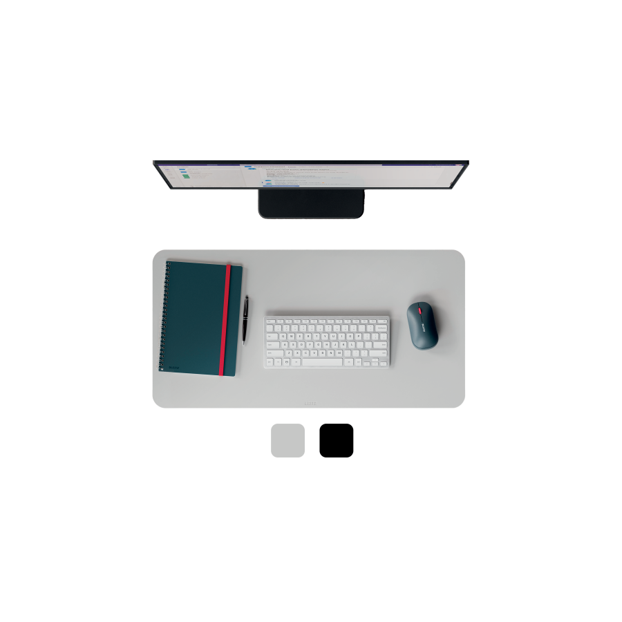 32206-ALFOMBRILLA DE SOBREMESA RECICLADA DE PIEL 70 X 36 CM COLOR GRIS CLARO LEITZ 53850085