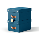 32214-PACK 2 CAJAS DE ALMACENAMIENTO CARTON PEQUENA COLOR AZUL LEITZ 61470068