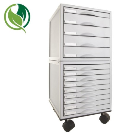 32266-MODULO ARCHISYSTEM DE 9 CAJONES 356X316X303 MM GRIS ARCHIVO 2000 8409C GS