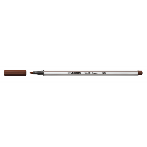 3230-ROTULADOR PUNTA FIBRA PINCEL PEN 68 BRUSH MARRON STABILO 568/45