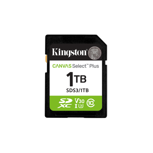 32364-Kingston Technology 1 TB SDXC Canvas Select Plus Gen3 150 MB/s C10 UHS-I U3 V30