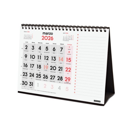 32476-CALENDARIO 2026 SOBREMESA NEUTRO NUMEROS GRANDES+NOTAS S 210X150MM FINOCAM 781370026