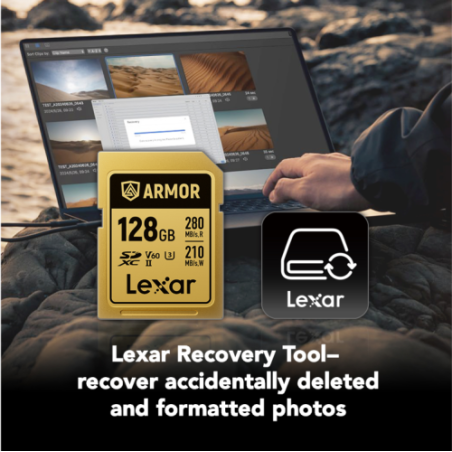 32616-Lexar Armor Gold 128 GB SDXC UHS-II