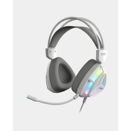 32869-KROM KLASS | PACK 4 en 1 RGB BLANCO KIT DE TECLADO, RATON, ALFOMBRILLA Y AURICULARES GAMING