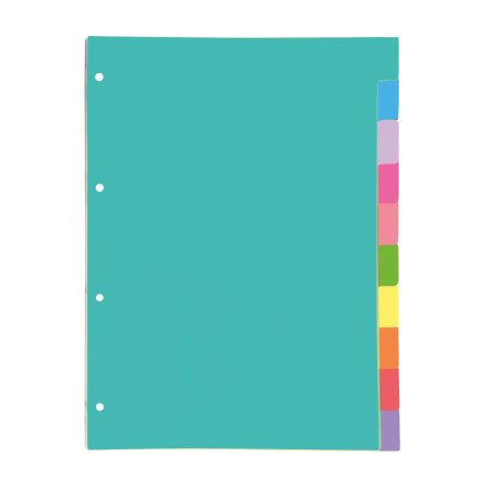 32881-SEPARADORES CARTULINA STRONGLINE A4 10 POSICIONES - 10 COLORES OXFORD 400149957