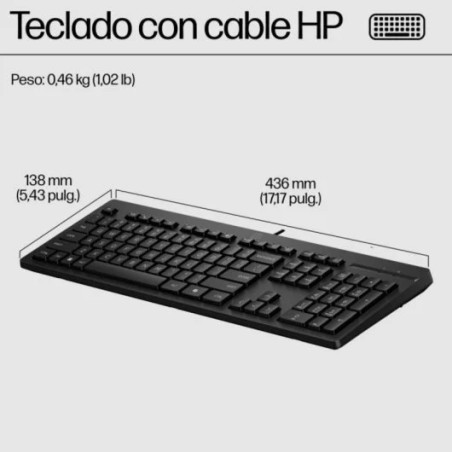 33026-HP Teclado con cable USB 125 G2