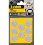 33095-BLISTER 8 FIELTROS ADHESIVOS EXTRA SUAVES 25MM DIAMETRO BEIGE SP84A21 SCOTCH 7100309845