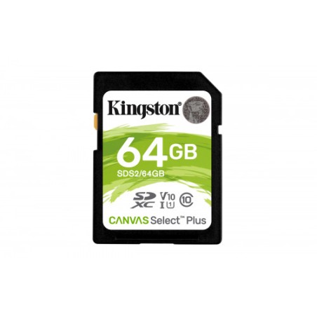 Kingston Technology Canvas Select Plus memoria flash 64 GB SDXC Clase 10 UHS-I