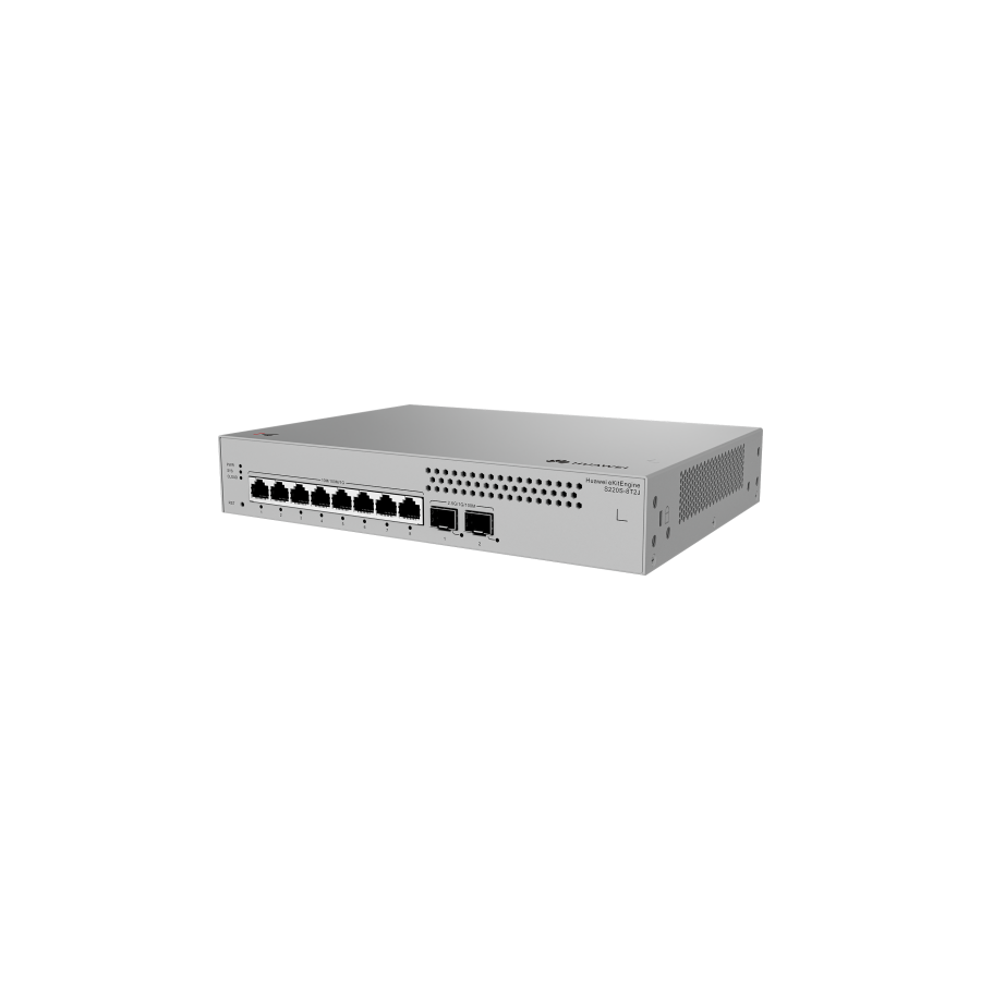 33298-HUAWEI DATA COMMUNICATION,S220S 8T2J,S220S 8T2J,S220S 8T2J 8 10 100 1000BASE T PORTS, 2 2.5GE SFP PORTS, BUILT IN