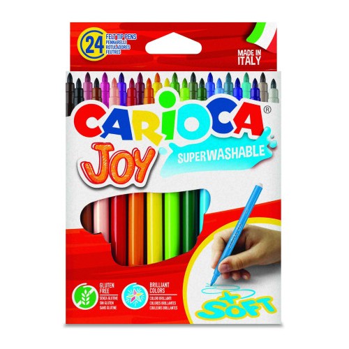 CAJA 24 ROTULADORES COLORES JOY CARIOCA 40615