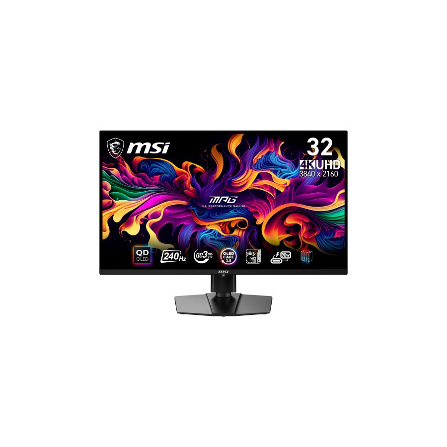 33706-MSI MPG 321URX QD-OLED pantalla para PC 80 cm (31.5") 3840 x 2160 Pixeles 4K Ultra HD QDOLED Negro