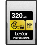 33727-LEXAR 320GB PROFESSIONAL CFEXPRESS TYPE A CARD GOLD SERIE, UP TO 900MB/S READ 800MB/S WRITE. VPG 400