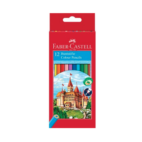 3373-ESTUCHE 12 LAPICES COLORES HEXAGONALES HT FABER CASTELL 120112