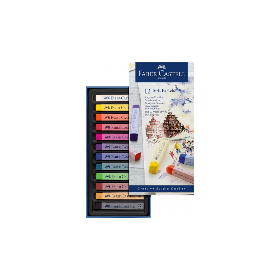 3379-ESTUCHE 12 BARRAS SOFT PASTEL FABER CASTELL 128312