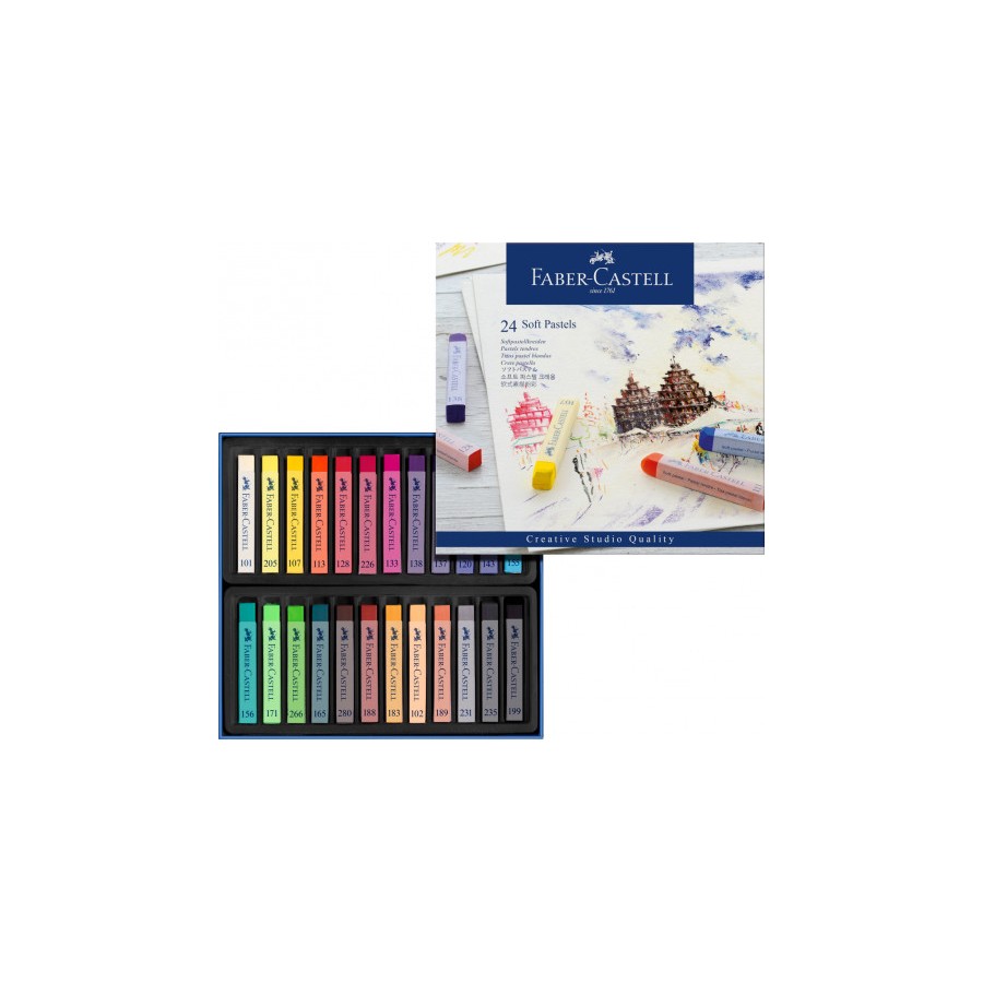 3380-ESTUCHE 24 BARRAS SOFT PASTEL FABER CASTELL 128324
