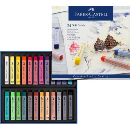3380-ESTUCHE 24 BARRAS SOFT PASTEL FABER CASTELL 128324