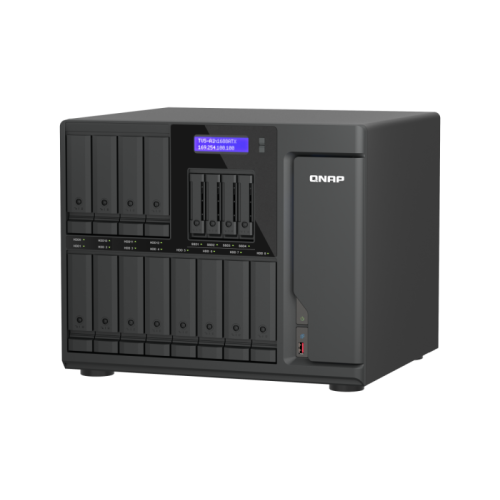 33891-QNAP 16-BAY QUTS HERO NAS (12 X 3.5" SATA + 4 X U.2 NVME SLOTS), INTEL CORE ULTRA9 285 24CORES(8P+16E), 48G DDR5 E