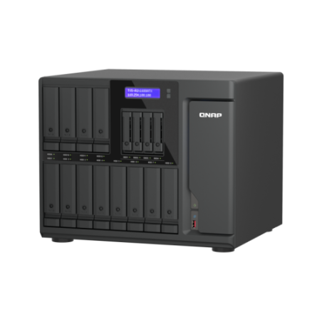 33891-QNAP 16-BAY QUTS HERO NAS (12 X 3.5" SATA + 4 X U.2 NVME SLOTS), INTEL CORE ULTRA9 285 24CORES(8P+16E), 48G DDR5 E