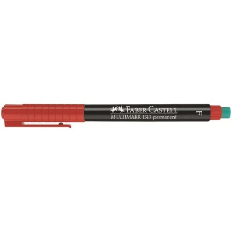 3391-MARCADOR PERMANENTE MULTIMARK PUNTA FINA ROJO FABER CASTELL 151321