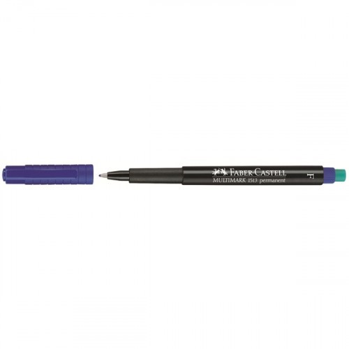 3392-MARCADOR PERMANENTE MULTIMARK PUNTA FINA AZUL FABER CASTELL 151351