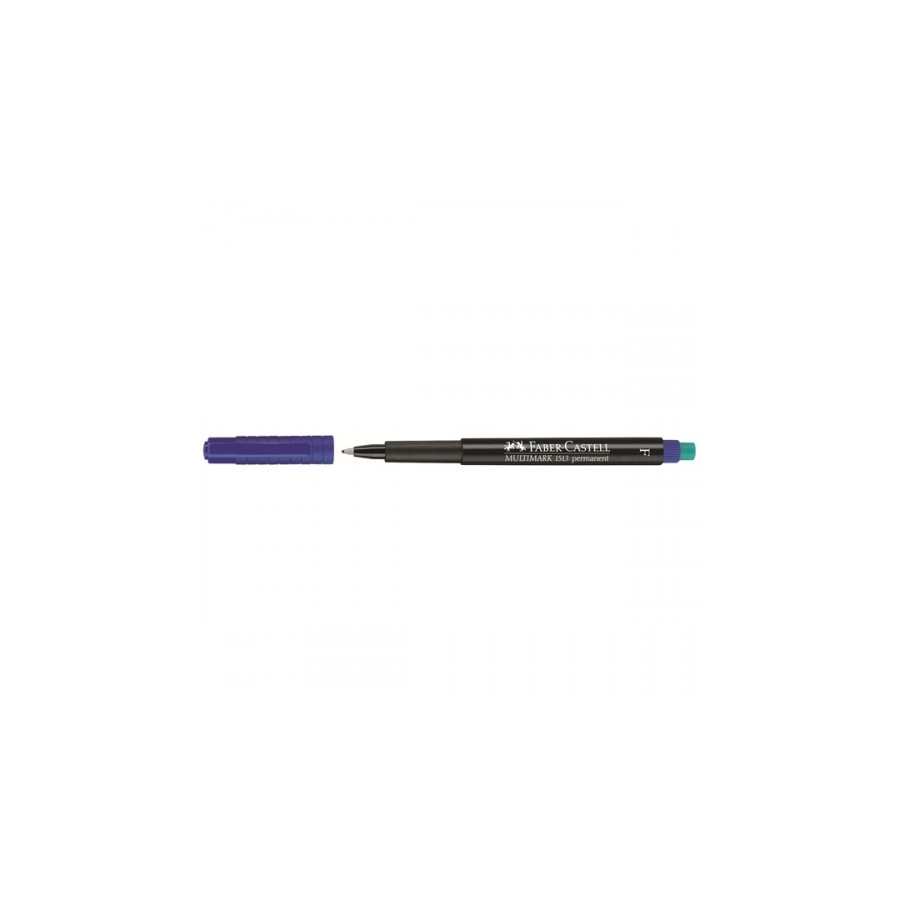 3392-MARCADOR PERMANENTE MULTIMARK PUNTA FINA AZUL FABER CASTELL 151351