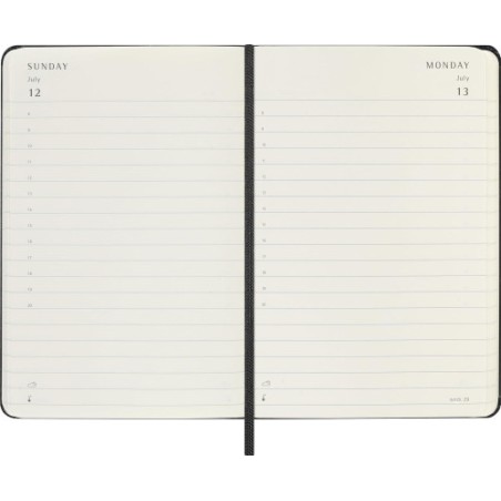 AGENDA 2026 TAPA DURA 12 MESES DIARIA P (9 x 14 CM) NEGRA MOLESKINE DHB12DC2Y26